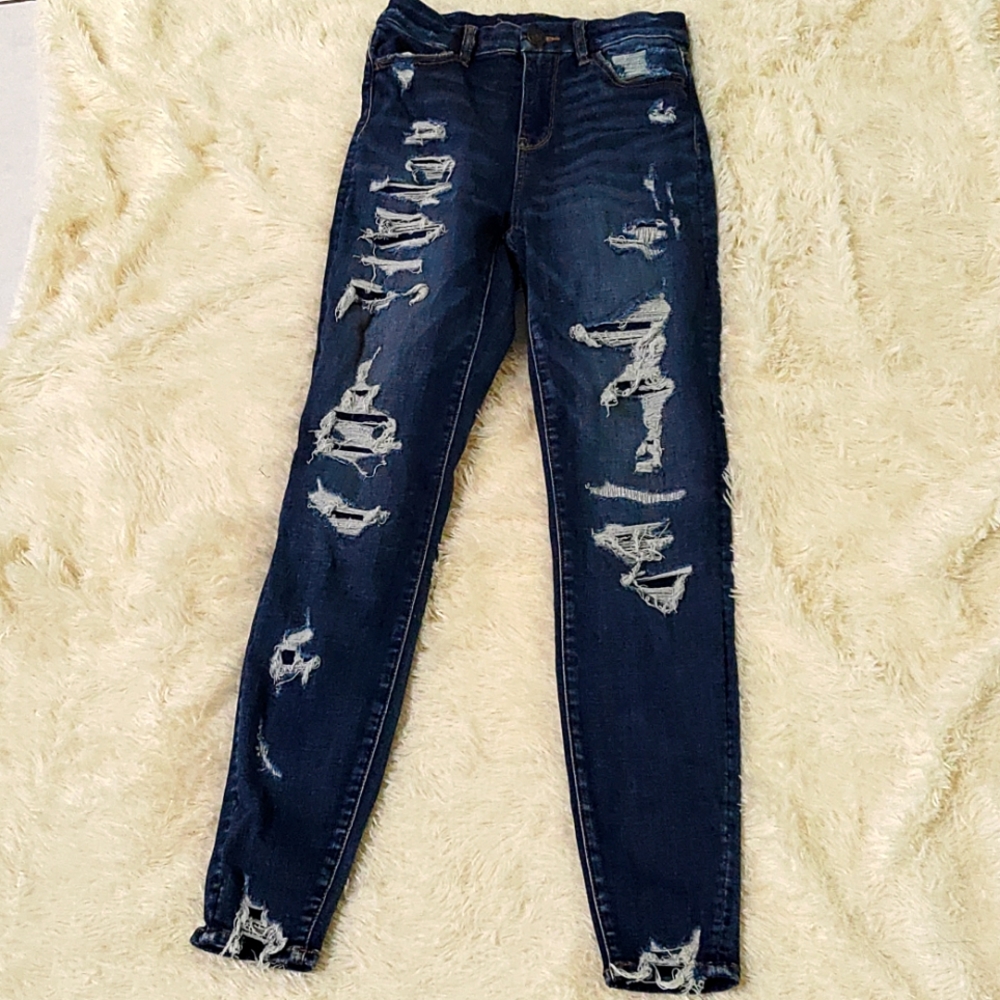 Distressed jeans